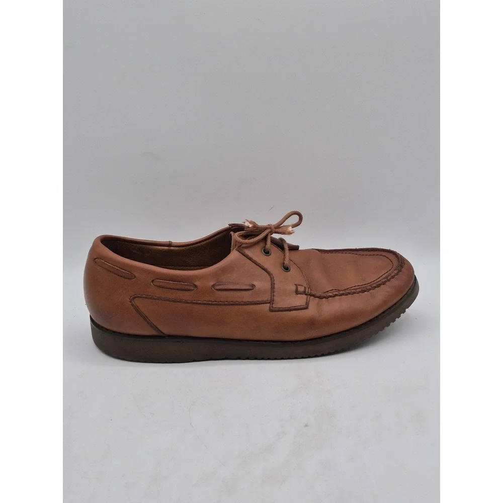 Florsheim Shoes Mens Size‎ 10.5 Brown Leather Boat Moc Toe Comfort Casual 70724